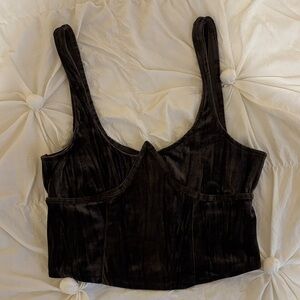 Urban Outfitters Brown Velvet Tank Top